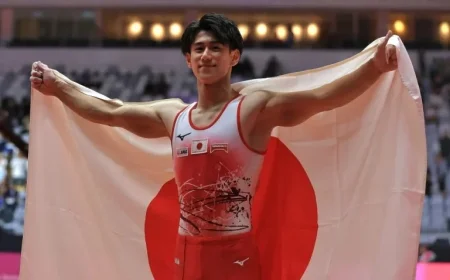 Hashimoto Crowned Three-Time World All-Around Champion in Gymnastics
