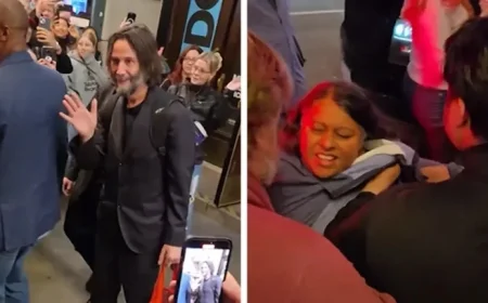 Keanu Reeves Fan Dubbed ‘Divine Wife’ Makes Bold Move Toward His Car