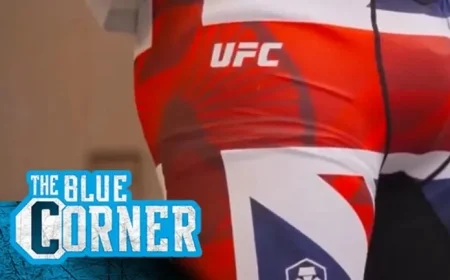 Tom Aspinall Showcases Unique UK-Inspired Custom Shorts at UFC 321 Event