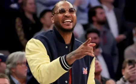 NBA Fans Amused as Carmelo Anthony Ditches Suits Since 2003 for Stylish Podcast Outfit on NBC Broadcast Debut