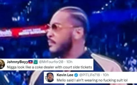 Carmelo Anthony’s Unconventional Pre-Show Outfit Sparks Instant Hilarity Among NBA Fans