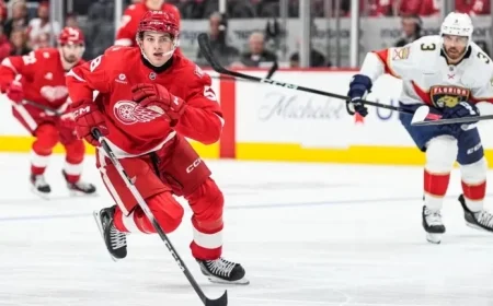 Fearless Emmitt Finnie Triumphs as Detroit Red Wings Falter in Opening Test