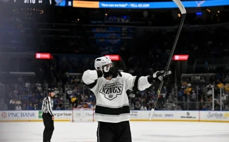 Kings Triumph Over Blues 2-1 in Thrilling Overtime Finish Featuring Kuemper Laferriere and Hiller