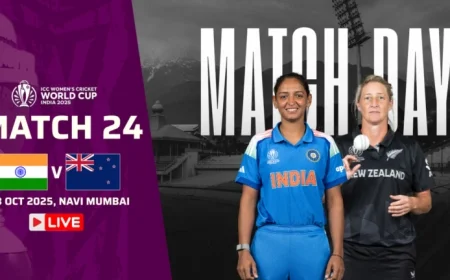India vs New Zealand Women’s World Cup 2025 Live: Pratika Rawal and Smriti Mandhana Dominate as IND-W Reach 74/0 in 15 Overs