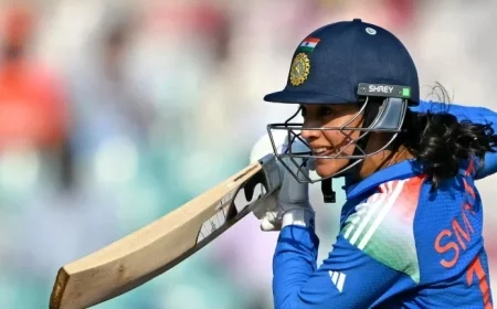 Smriti Mandhana Matches Record for Most Women’s ODI Centuries in a Single Year
