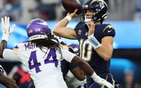 Justin Herbert Shines as Los Angeles Chargers Secure Dominant Victory Against Minnesota Vikings
