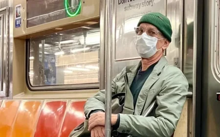 Tom Hanks Disguises Himself on NYC Subway with Mask and Beanie