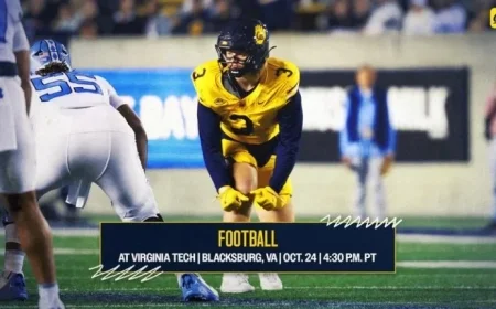 Cal Embarks on First Visit to Virginia Tech