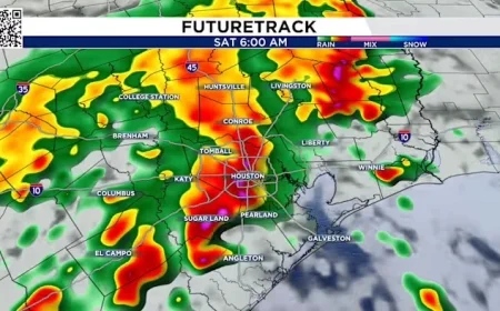 Houston Prepares for Severe Cold Front: Heavy Rain and Flood Risk Saturday