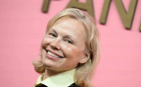 Pamela Anderson Shines at Launch of Her New Beauty Brand