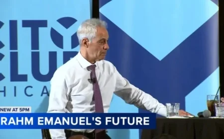 Rahm Emanuel Considers Presidential Run, Criticizes Trump at City Club