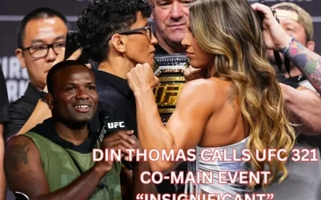 Din Thomas Critiques UFC 321 Co-Main Event as the Most Insignificant Title Fight in History