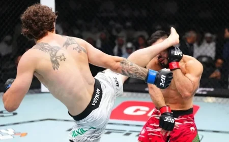 Watch UFC 321: Quillan Salkilld’s Stunning Head Kick KO of Nasrat Haqparast