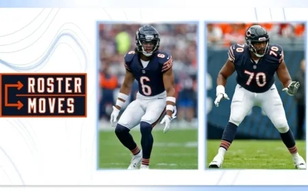 Chicago Bears Adjust Roster: Place Two on IR, Sign Ford, Elevate Players