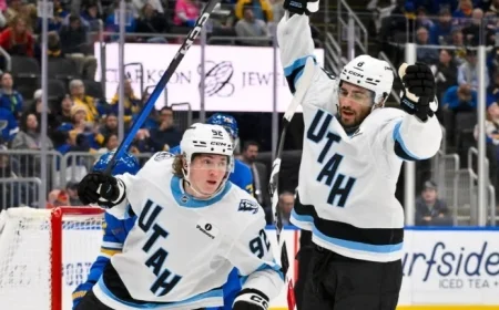 Cooley Scores Hat Trick in First-Period Surge for Utah