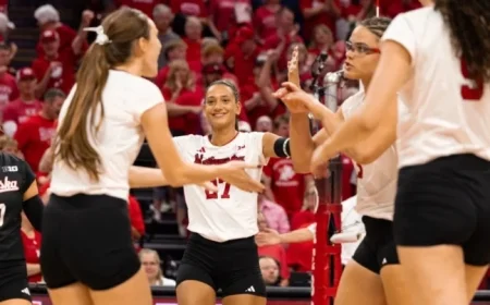 Nebraska Volleyball Sweeps Northwestern for 10th Straight Victory