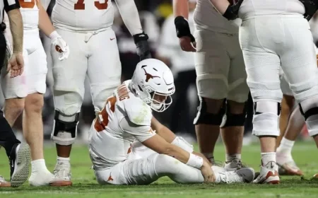 Texas QB Arch Manning Exits Mississippi State Game After Hard Hit