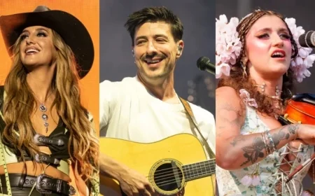 Mumford & Sons Perform with Lainey Wilson, Sierra Ferrell in Nashville