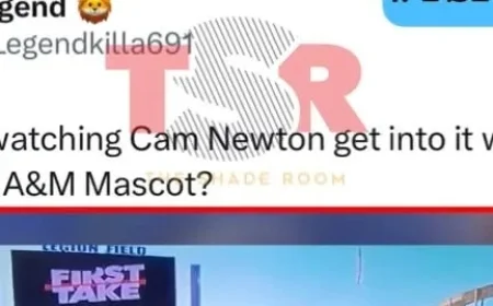 Cam Newton Engages in Playful Tussle with Alabama A&M Mascot on ESPN Tour