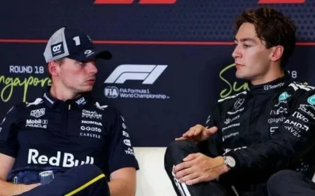 George Russell Reveals Insights on Max Verstappen Relationship and Mercedes Confession