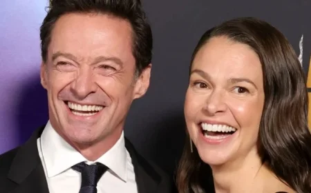 Hugh Jackman, Sutton Foster Debut as Couple at Hollywood Premiere