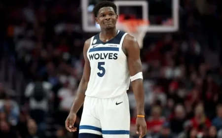 Wolves’ Anthony Edwards Likely Out Eight Games Due to Hamstring Strain