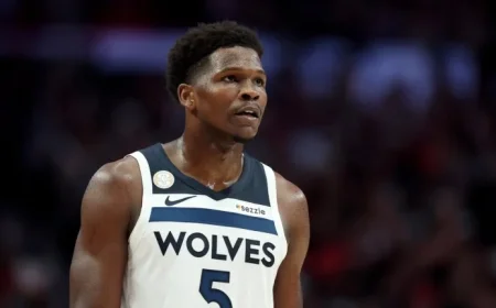 Anthony Edwards Leaves Pacers Game Early Due to Hamstring Injury