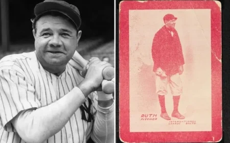 Babe Ruth’s 1914 Rookie Card Sells for Over $4M