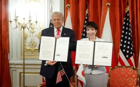 Trump Meets Japan’s First Female Leader, Signs Critical Mineral Supply Deal