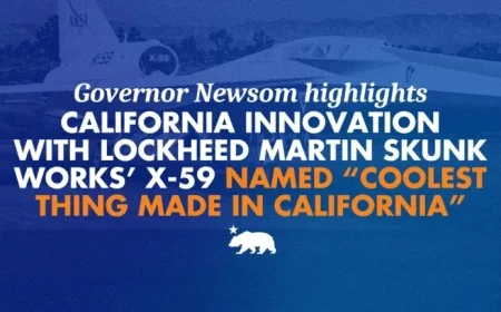Governor Newsom Showcases X-59 as “Coolest Thing Made in California”
