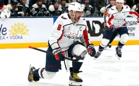 Ovechkin’s 899th Goal Lifts Capitals Over Columbus
