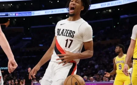 Shaedon Sharpe Sets New Blazers Record in Win Over Lakers