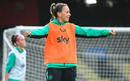 Katie McCabe Celebrates Milestone: Proudly Wears Ireland Jersey for 100th Match