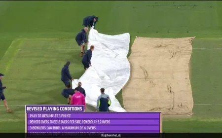 India vs Australia 1st T20I Overs Reduced After Brief Rain Delay Due to Unusual Rule Explained