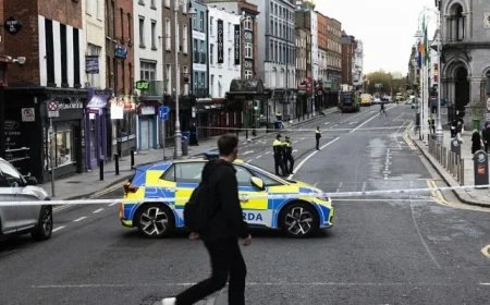 Gardaí Seal Off Dame Street in Dublin Following Serious Incident
