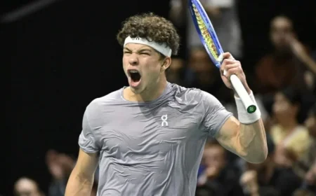 Shelton Defeats Rublev at 2025 Paris Masters ATP Tennis Tournament