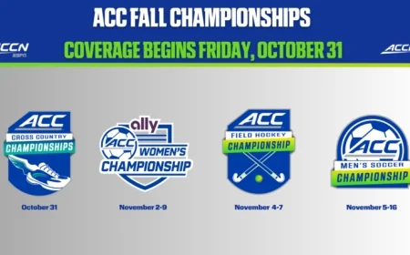 ACC Network Launches Fall Championship Coverage, Crowning Champions Through November 16