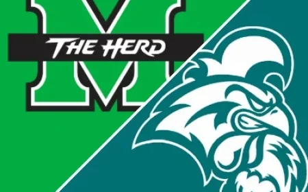 Coastal Carolina Triumphs 44-27 Over Marshall: Game Recap
