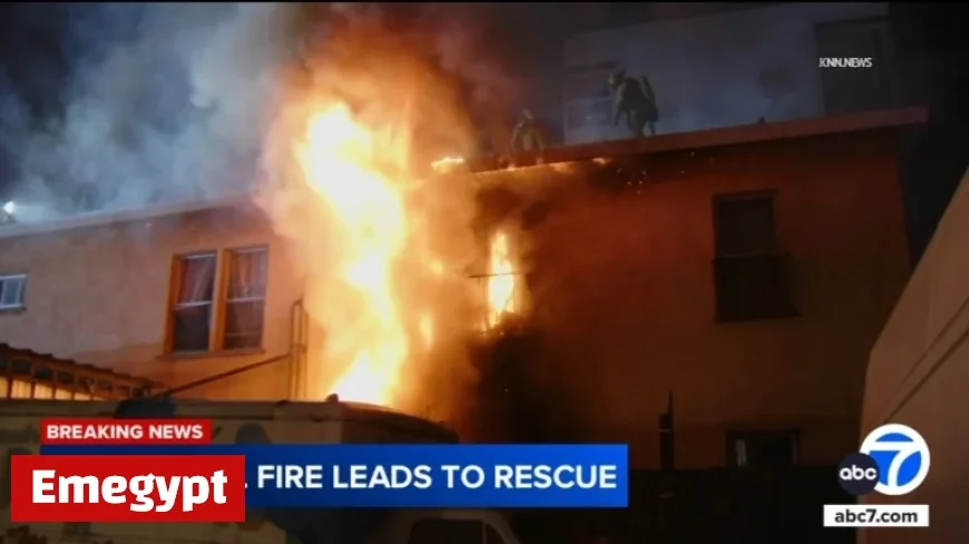 Heroic rescue saves residents from South Los Angeles building fire