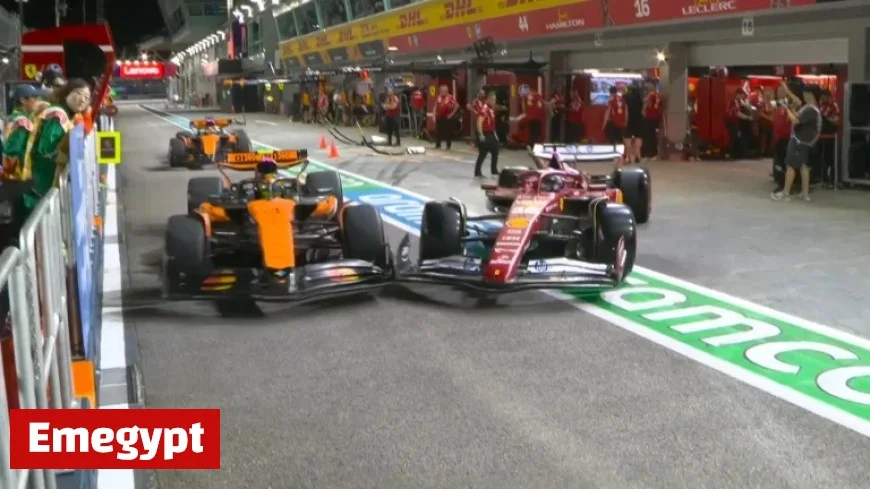 Oscar Piastri Leads Turbulent Singapore GP Second Practice as Charles Leclerc Collides with Lando Norris in Pit Lane