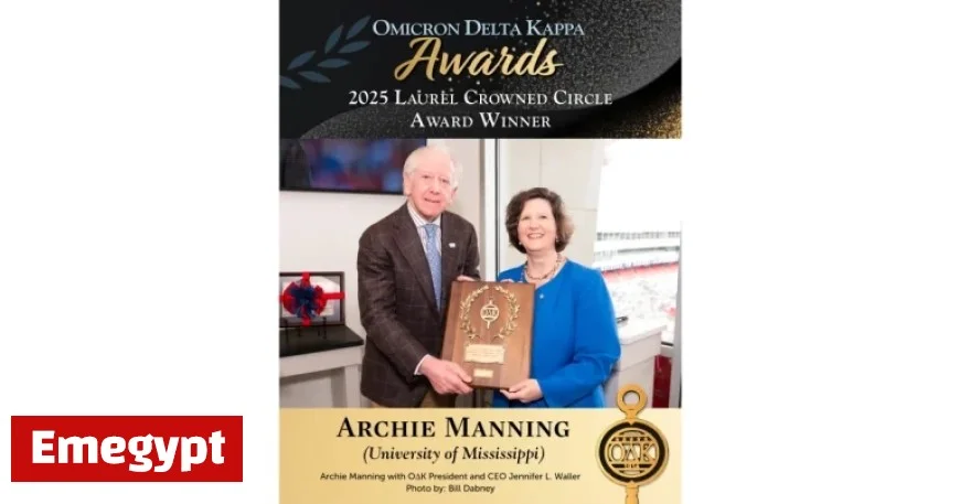 Archie Manning Earns Prestigious Laurel Crowned Circle Award from Omicron Delta Kappa for 2025