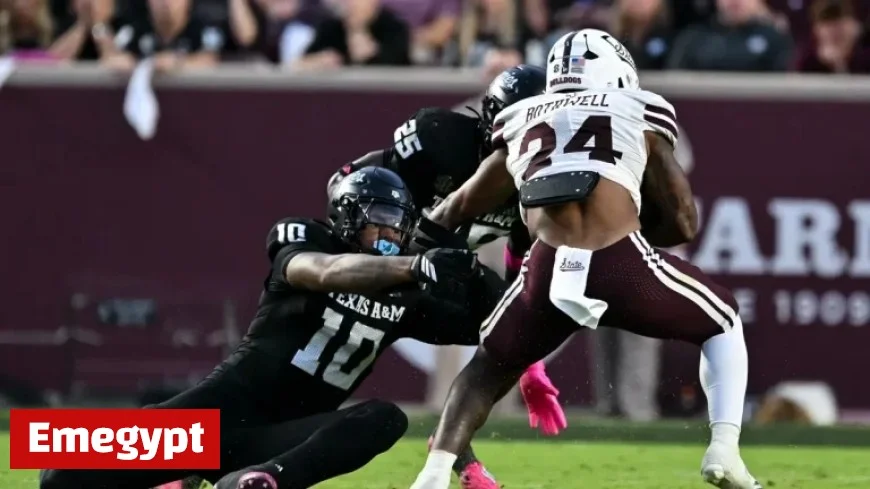 Fluff Bothwell Injured and Exits Field During Mississippi State vs Texas A&M Football Clash
