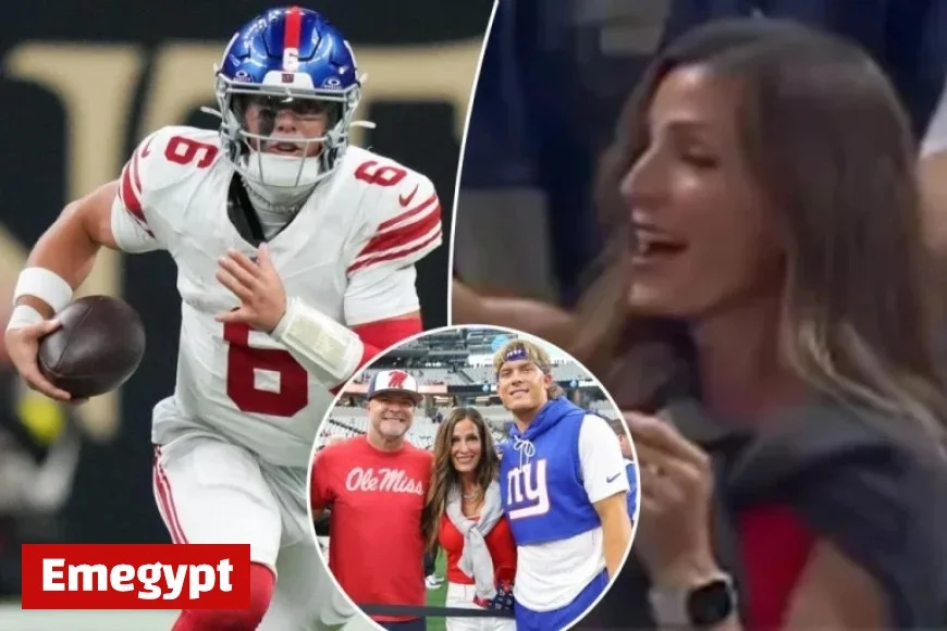 Jaxson Dart’s Mom Cheers as Rookie Giants QB Scores Consecutive Touchdowns
