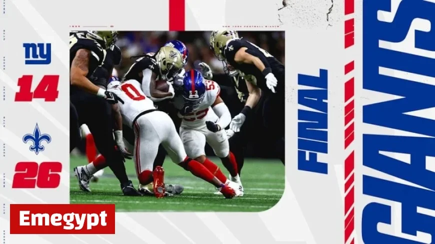Giants Defeated by Saints in 26-14 Showdown