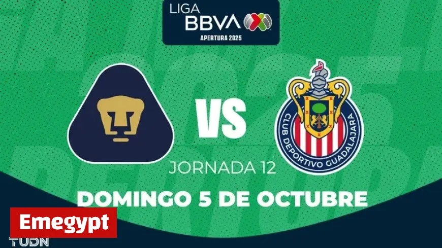 Pumas vs Chivas Jornada 12 Schedule and Viewing Details