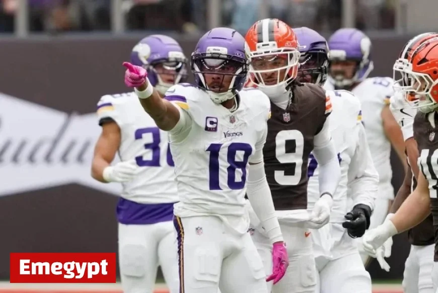 Justin Jefferson leads Vikings to victory over Browns in Europe avoiding 0-2 start