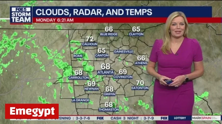 Monday Atlanta Weather Forecast: Cloudy Skies Begin Week, Increased Rain Chances by Midweek
