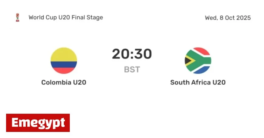 Live Updates Colombia U20 vs South Africa U20 Score Predictions Lineups H2H Stats