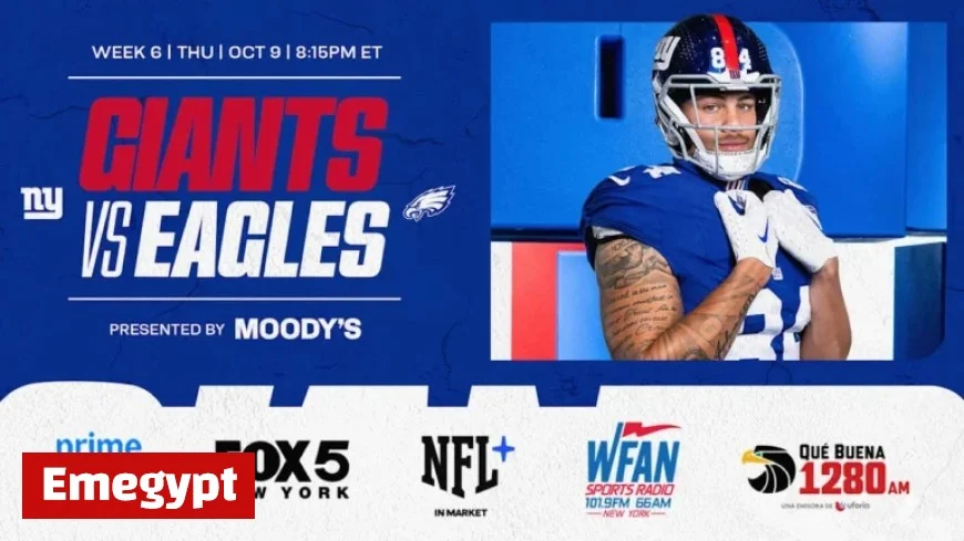 Giants vs Eagles Week 6 Guide: Where to Watch, Listen, and Live Stream