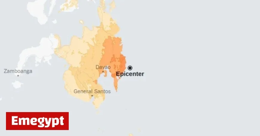 Map Reveals Impact of 7.4-Magnitude Earthquake in the Philippine Sea
